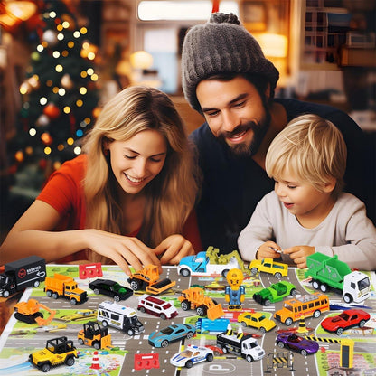 Adventskalender Autos Junge 2024 Legierung Spielzeug
