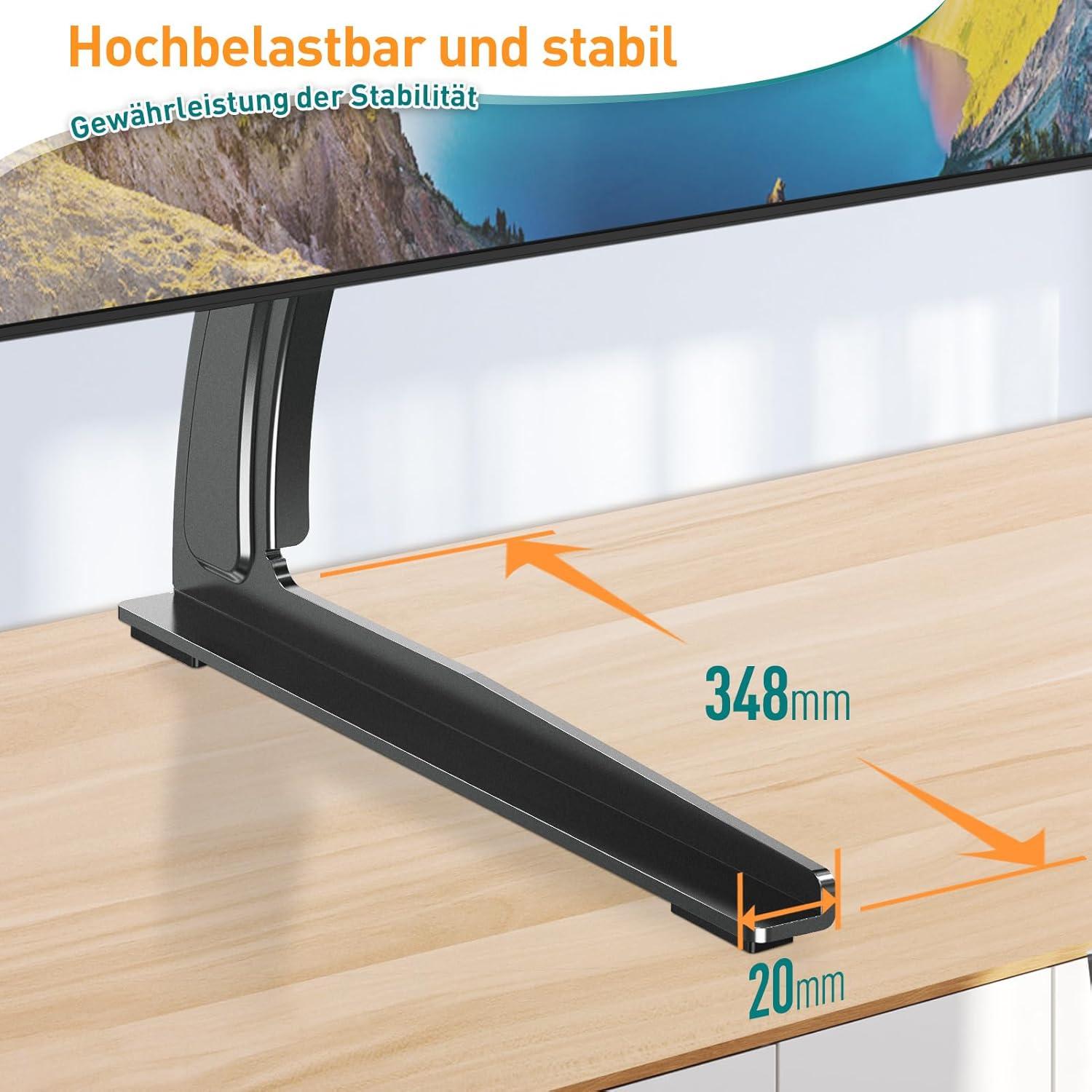 Universal TV Ständer für 27-55 Zoll LCD LED Fernseher bis 40KG, VESA 800x400mm, 3 Höhenverstellung