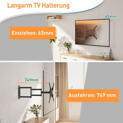 TV Wandhalterung für 26-60 Zoll Fernseher, Eckhalterung mit