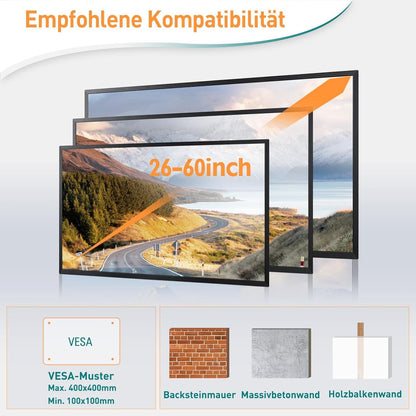TV Wandhalterung für 26-60 Zoll Fernseher, Ausziehbar 749mm, VESA 400x400mm