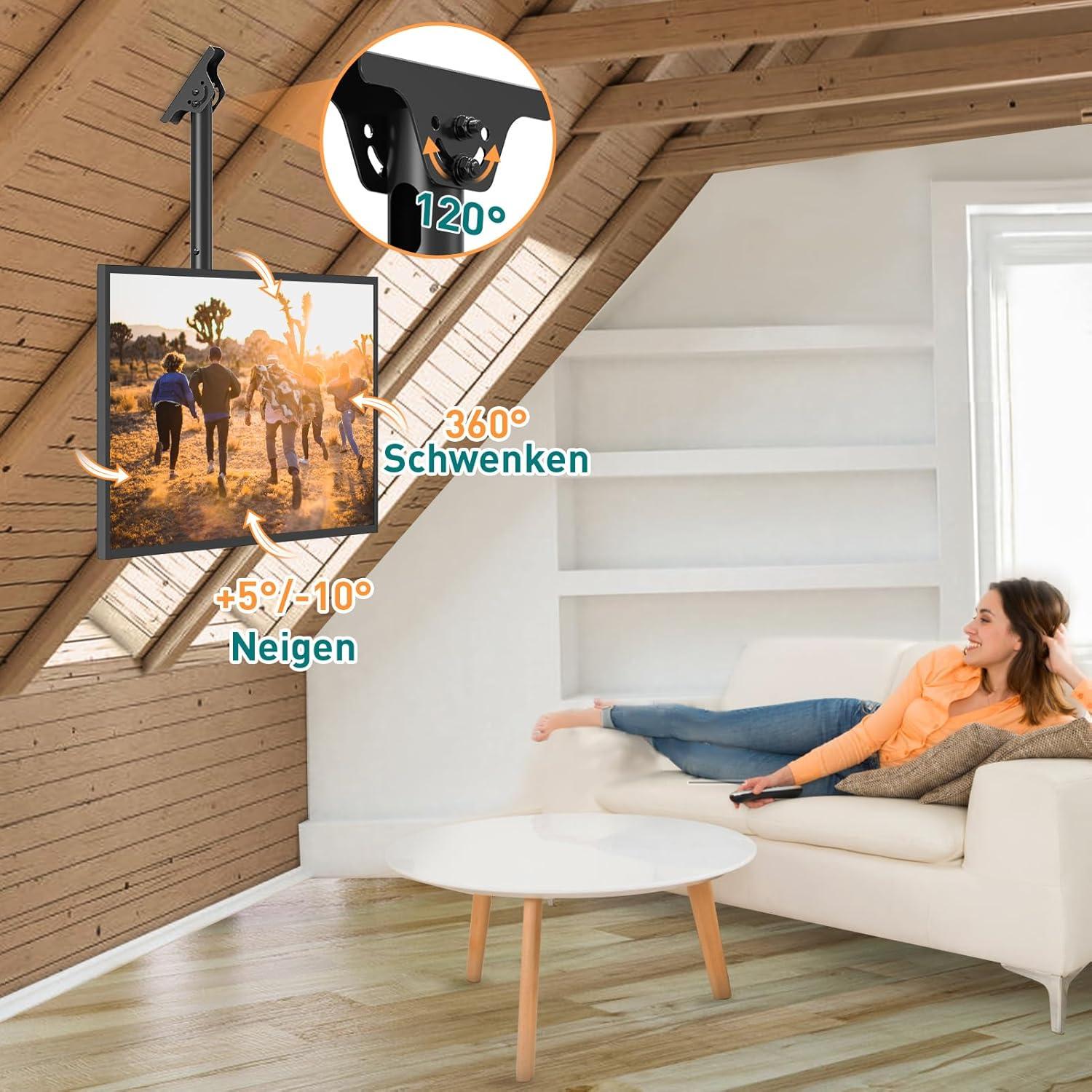 TV Deckenhalterung 24-65 Zoll bis 45KG VESA 400x400mm