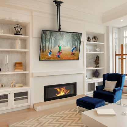 TV Deckenhalterung für 24-65 Zoll Flach & Curved Fernseher bis 45KG VESA 400x400mm EV3015