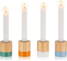 Kerzenständer Holz Boho Rustikale Deko 4er Set Landhausstil Advent