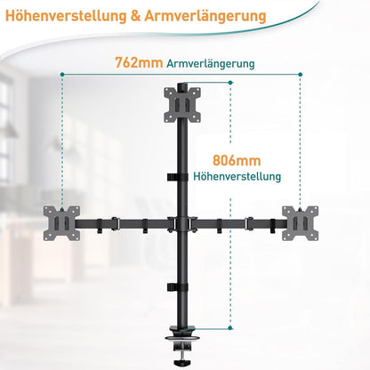 Monitor Halterung 3 Monitore 17-32 Zoll
