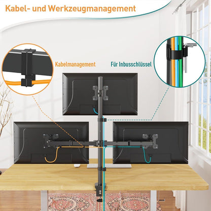 Monitor Halterung 3 Monitore 17-32 Zoll