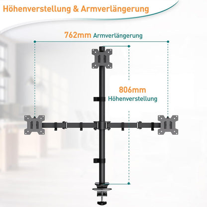 Dreifach Monitor Halterung für 17-32 Zoll