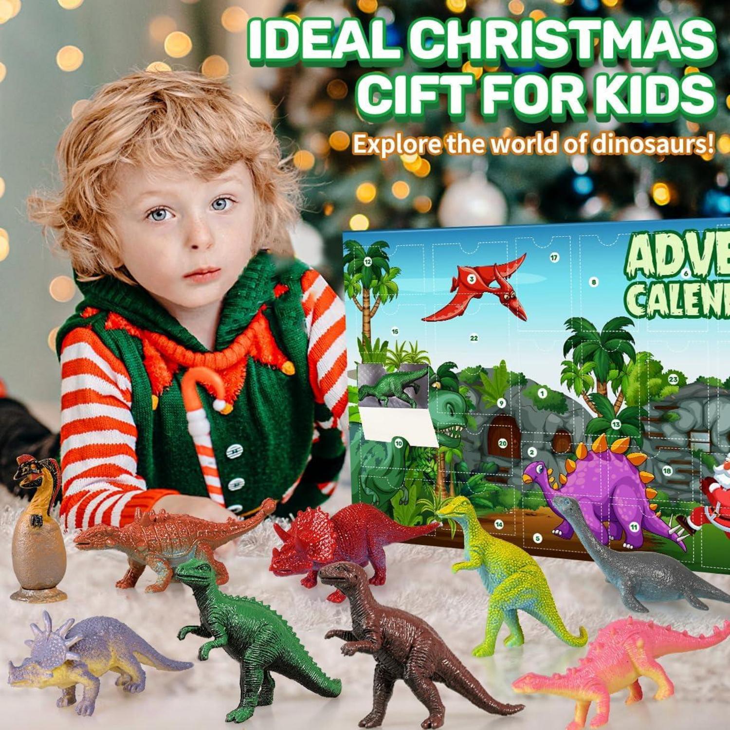 Dinosaurier Adventskalender 2024 für Kinder Jungen Mädchen 3-12 Jahre