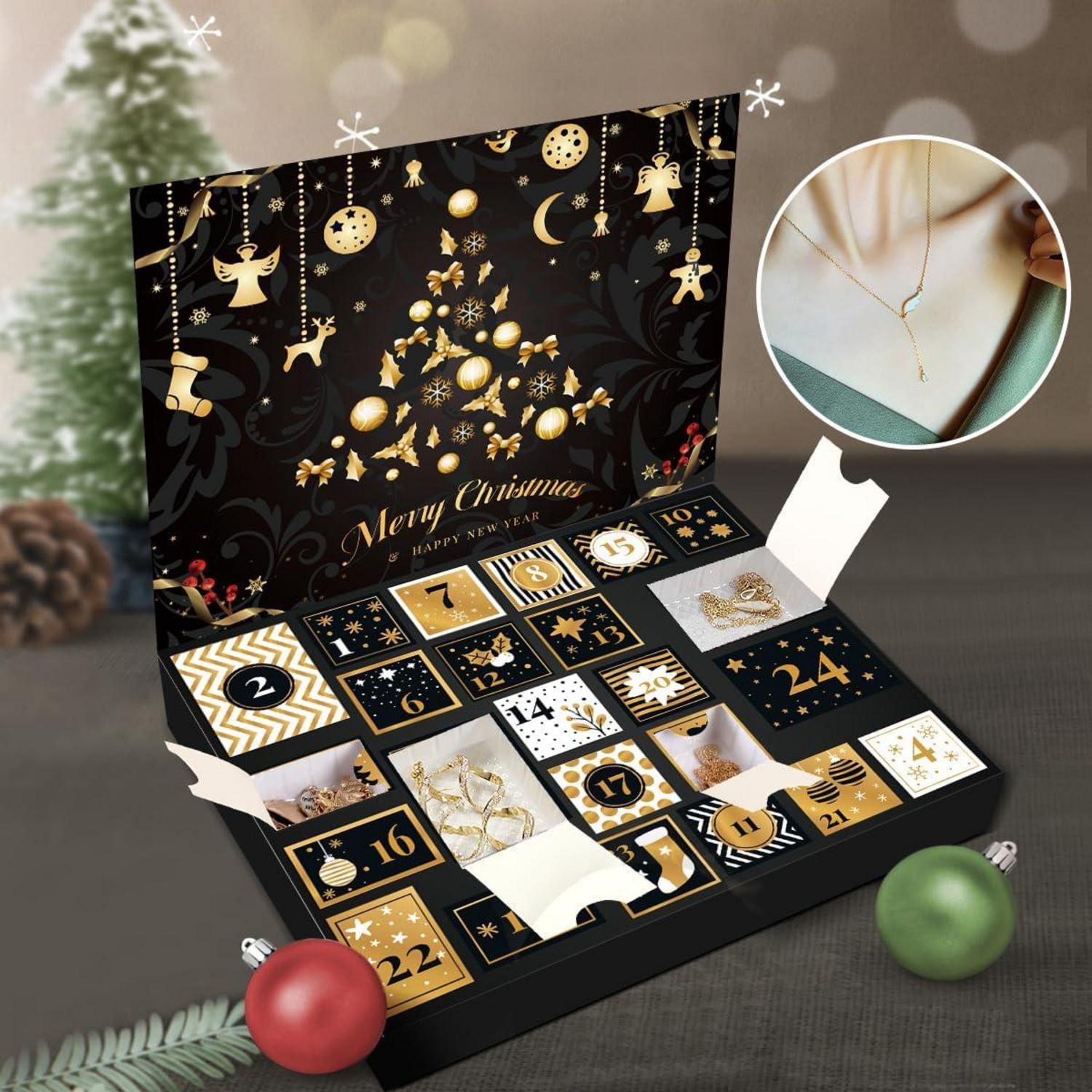 Adventskalender Schmuck Frauen Mädchen 2024 Weihnachtskalender 24 Stile