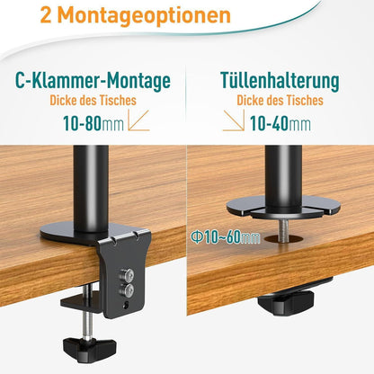 Monitor Halterung für 2 Monitore 13-32