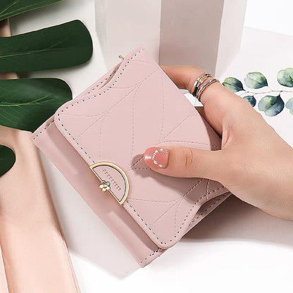 ANYWN Damen Geldbörse Portemonnaie klein, Elegante Kapazität Münzfach