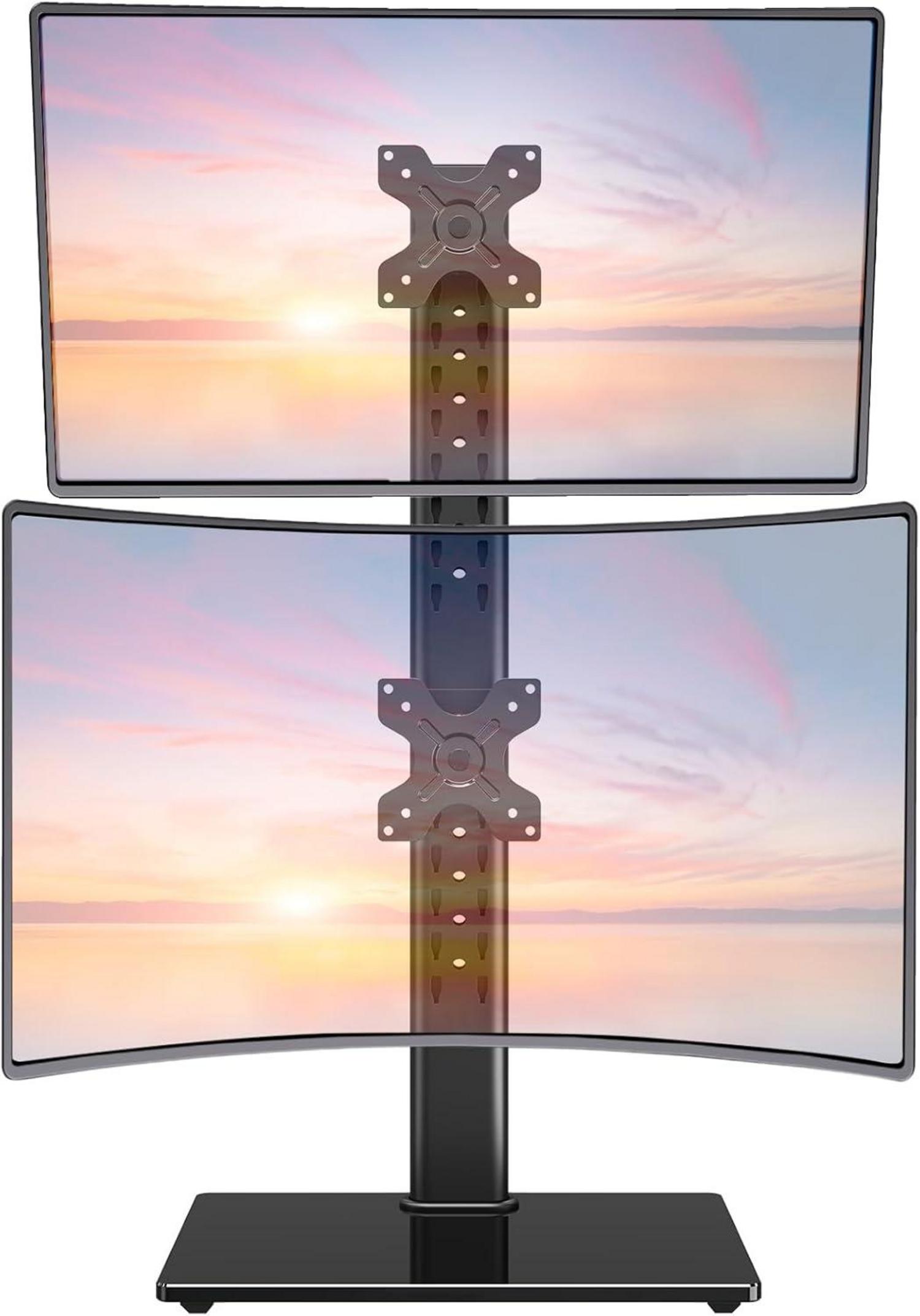 Vertikaler Dual Monitor Ständer bis 32 Zoll Höhenverstellbar