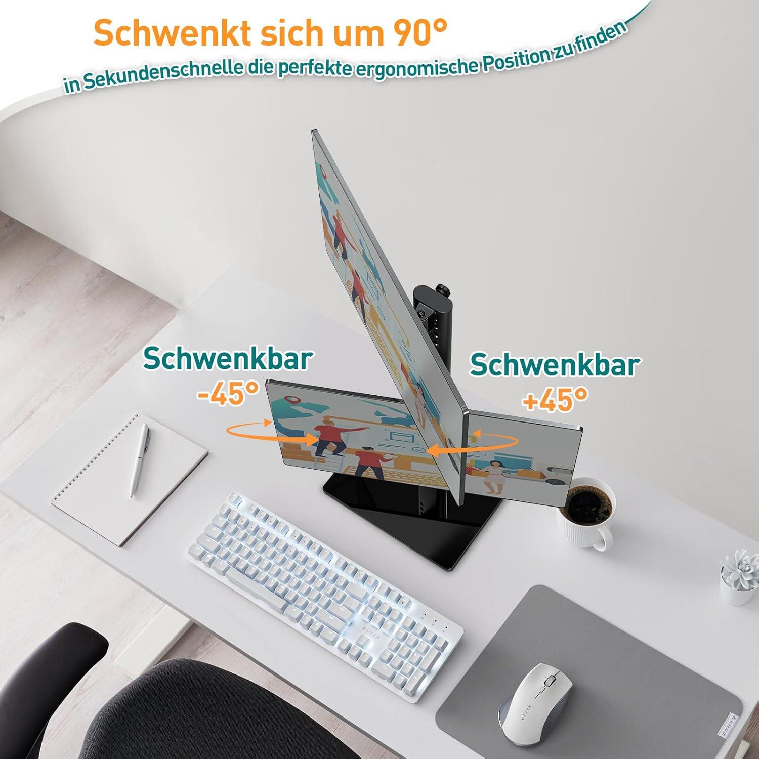Vertikaler Dual Monitor Ständer 32
