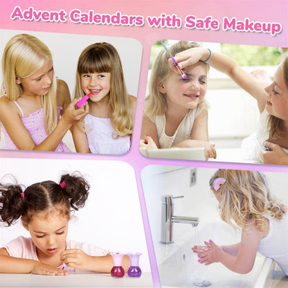 Adventskalender Kosmetik Mädchen 2024 Schmuck Make-up Beautykalender