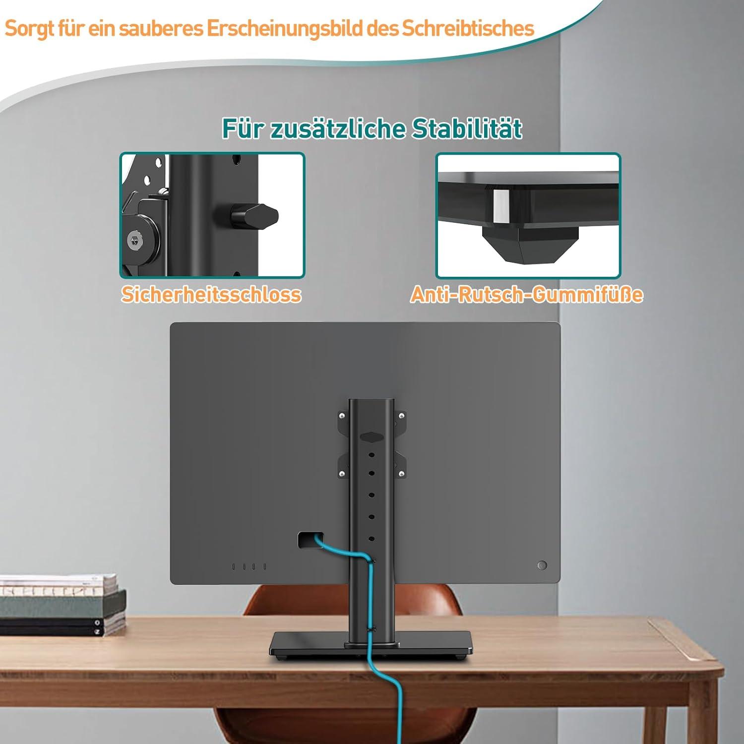 Monitorständer freistehend für 13-32 Zoll Bildschirme bis zu 10 kg VESA 75/100mm