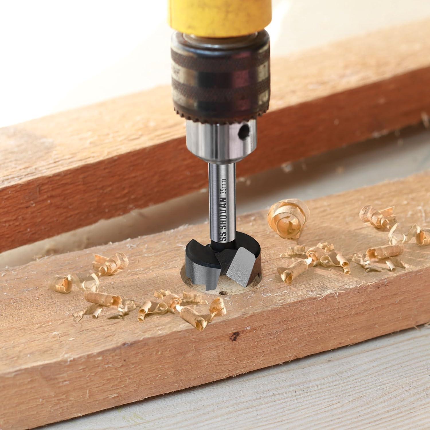 Forstnerbohrer Set 8TLG Professional 6-35mm Holzbohrer Rundschaft