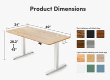 Elektrischer höhenverstellbarer Schreibtisch 100 x 60 cm mit
