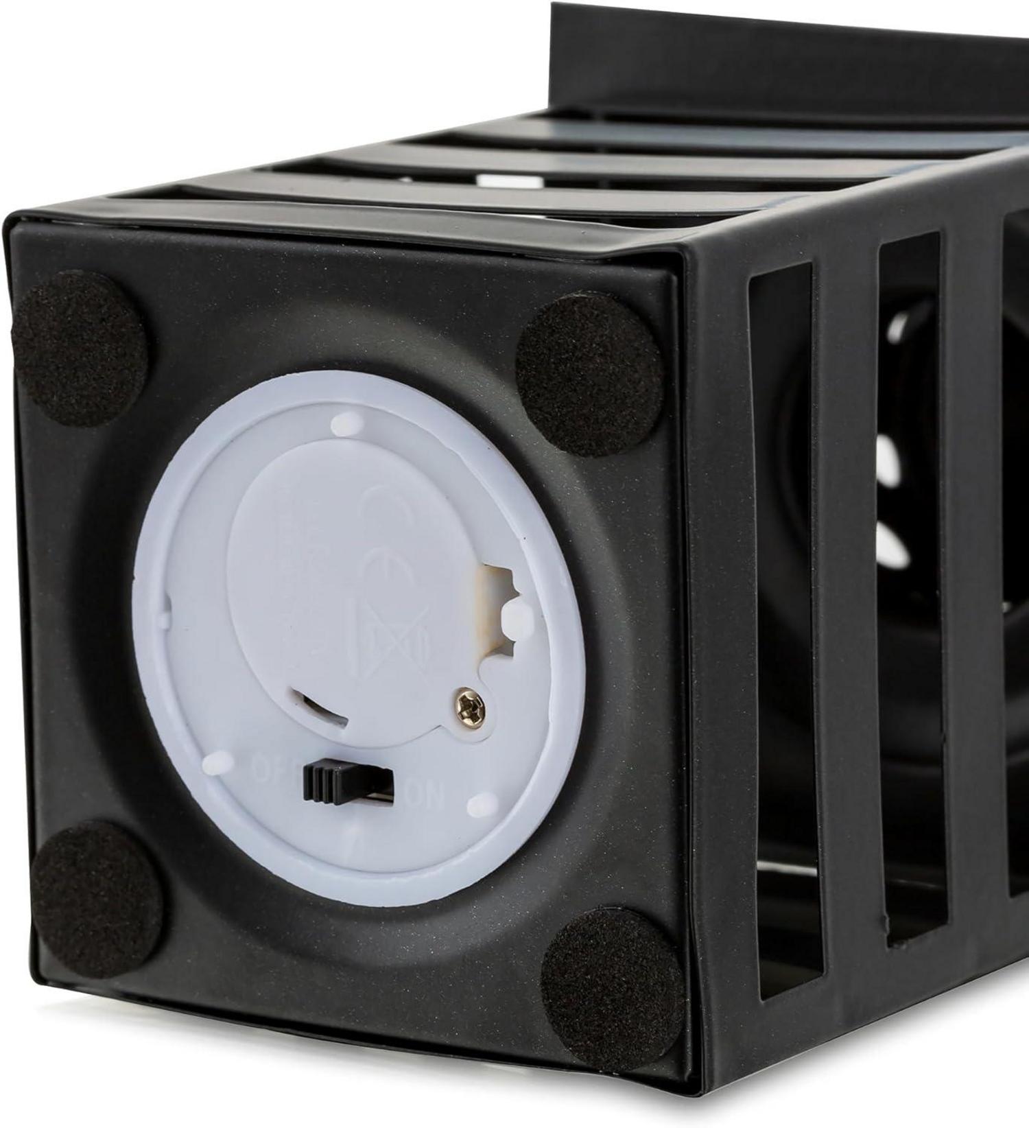 Schwarze LED Laterne Metall 4er Set Halloween Deko für Kerzen Hof Balkon