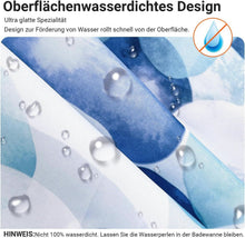 Duschvorhang Blaue Blüten 180x180cm Textil Wasserabweisend
