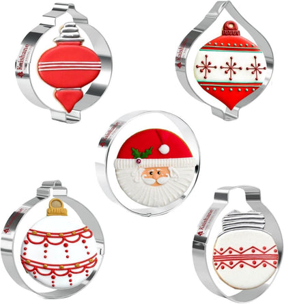 Ausstechformen Edelstahl Weihnachtsdekoration Glühbirne rund 5-teilig