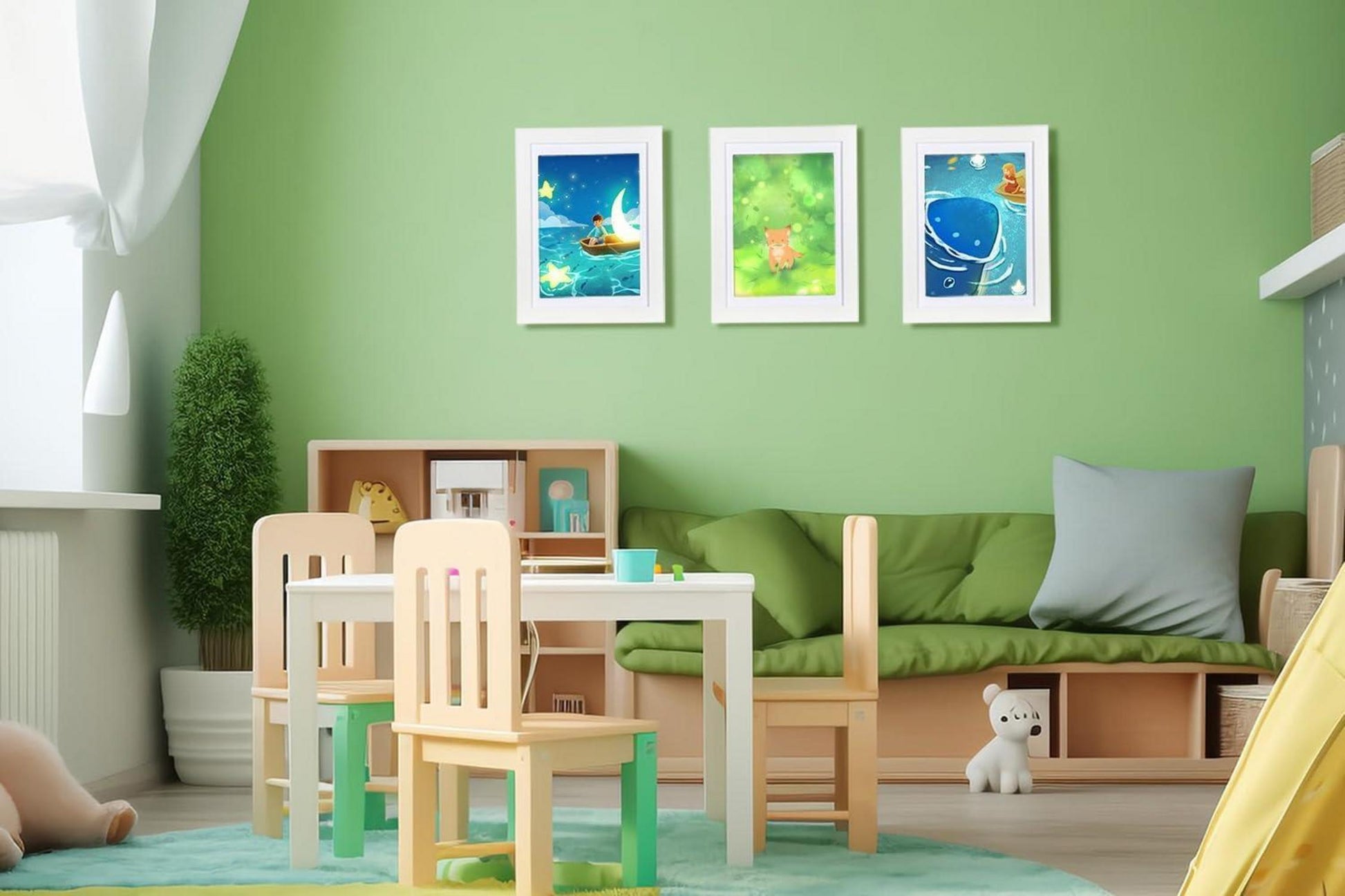 Scholar Tree Kinder-Kunstrahmen A4 Weiß 2 Stück