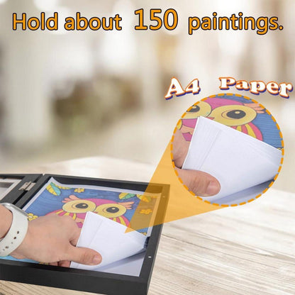 Kinder-Kunstrahmen A4 Holzrahmen für über 50 Bilder Weiß 2er Pack