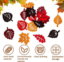 Holz Herbst Deko Anhänger Blätter Set 16pcs Maple Leaf