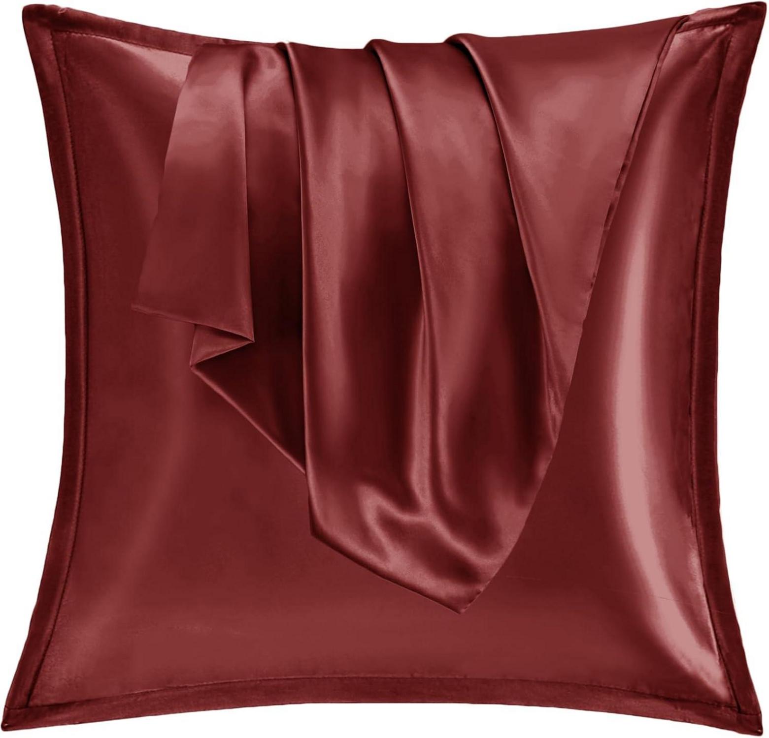 Satin Kissenbezug Set 60x60 Weich Silk Seidenkissenbezug Curly Haar