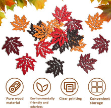 Holz Ahornblatt Anhänger, 16er Set Deko Herbst Glocke