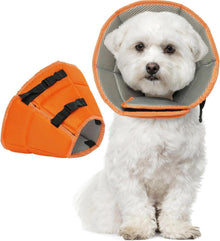 Halskrause Leckschutz Hund Schutzkragen Biss- Leckwunden Orange S