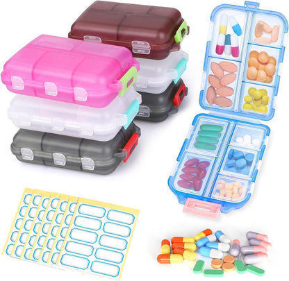 Medikamentenbox 7 Tage Tablettenbox mit 10 Fächern Morgen Mittag Abend