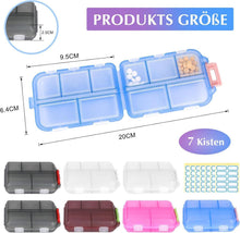 Medikamentenbox 7 Tage Tablettenbox 10 Fächer für Morgens