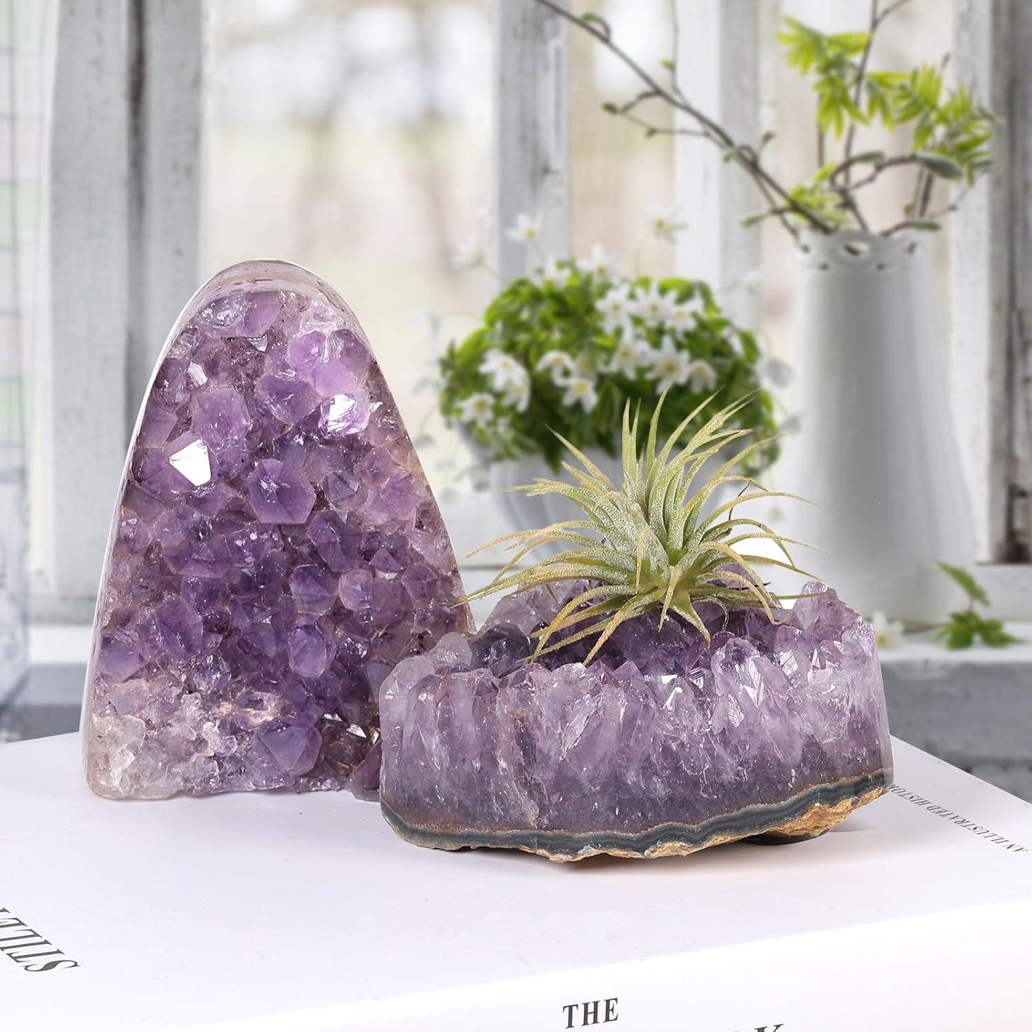 Amethyst Druse Groß Kristall Rohstein Dekoration Cluster 300g-400g