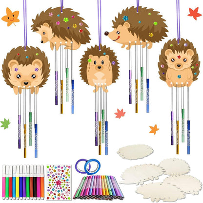 Windspiel Bastelset Kindergeburtstag Herbst Geschenk 5tlg MädchenIgel