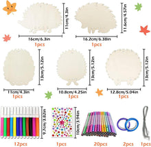 Windspiel Bastelset Kinder 5tlg Igel Holz Herbst Geschenk