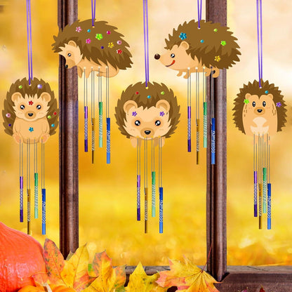 Windspiel Bastelset Kindergeburtstag Mädchen Igel Holz Erntedankfest