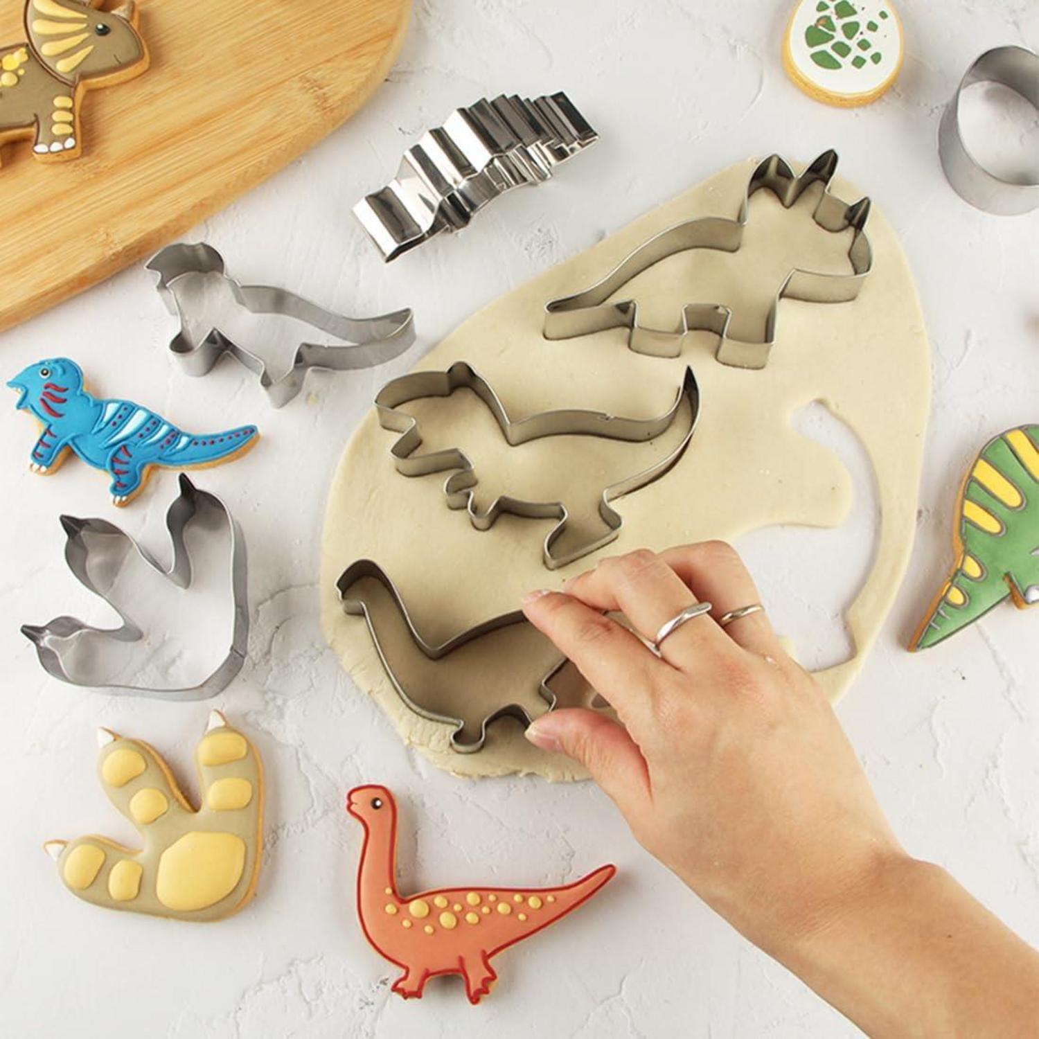 Dinosaurier Plätzchenausstecher Set 9-teilig aus Edelstahl