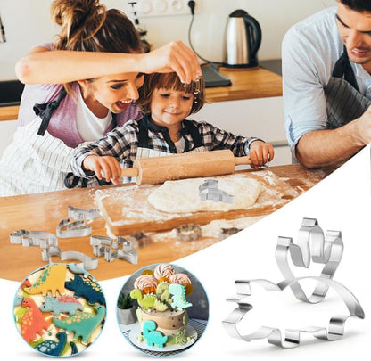 Dinosaurier Keksausstecher Set 9-teilig Edelstahl Kinder Geburtstag