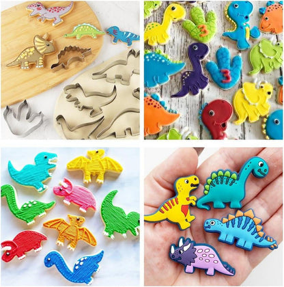 Dinosaurier Keksausstecher Set 9-teilig Edelstahl Kinder Geburtstag