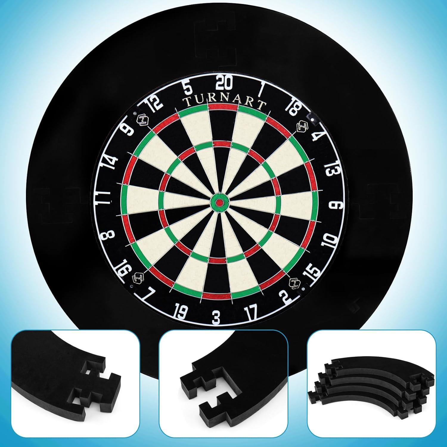 Dartscheibe Kork Steeldart Set mit 6 Dartpfeilen