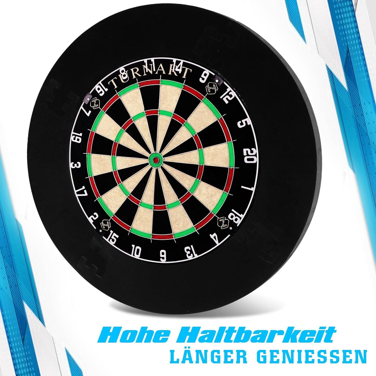 Profi Dartscheibe 45CM Steeldart Set mit 6 Metallpfeilen