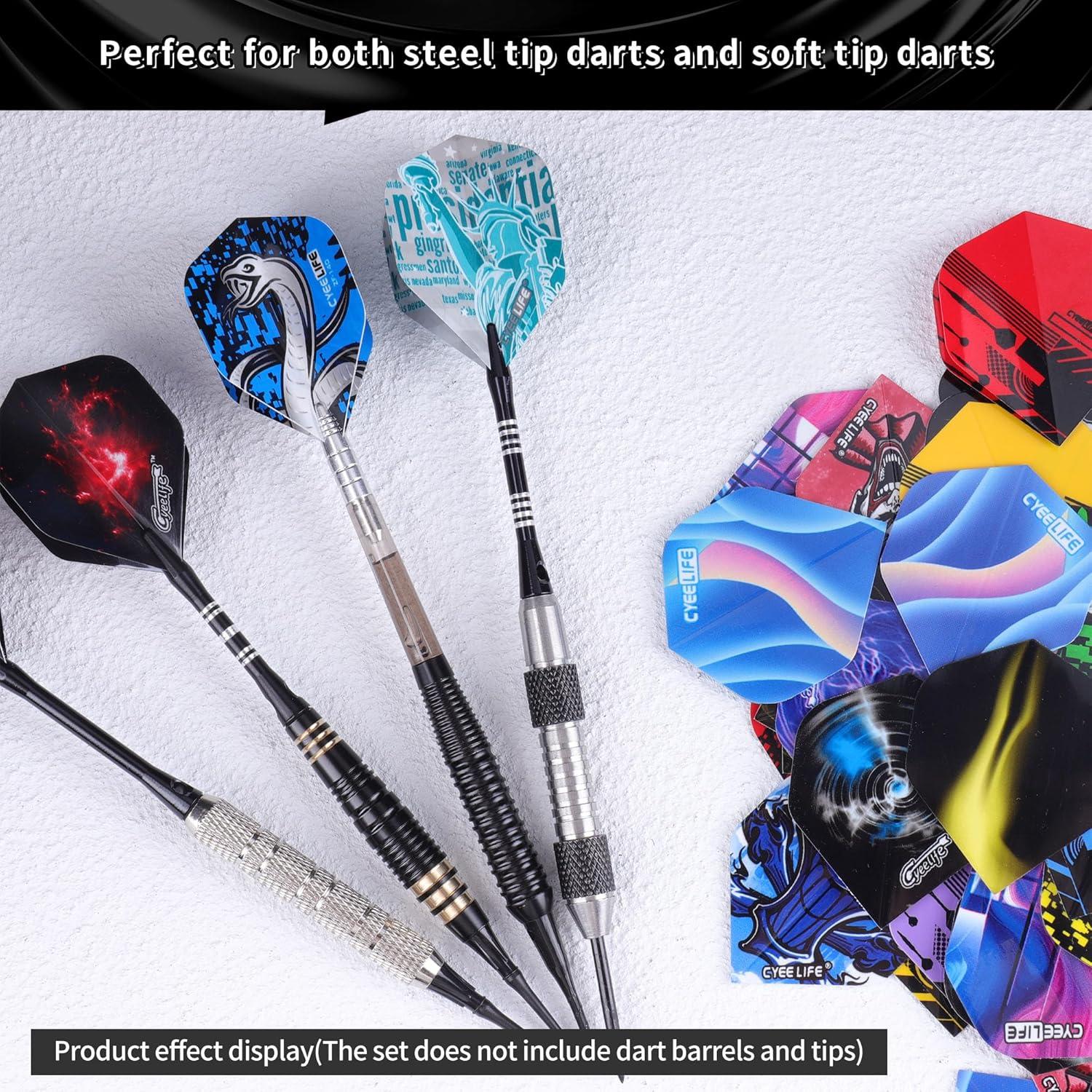 Dart Flights 90 Stück PET Standard Zubehör für Soft & Steel Tip Darts