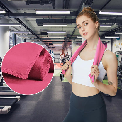 Schnelltrocknendes Mikrofaser Strandhandtuch Set 2 Stück Rosa