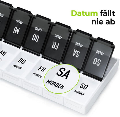 Tablettenbox 7 Tage für Medikamente Vitamine Fischöl