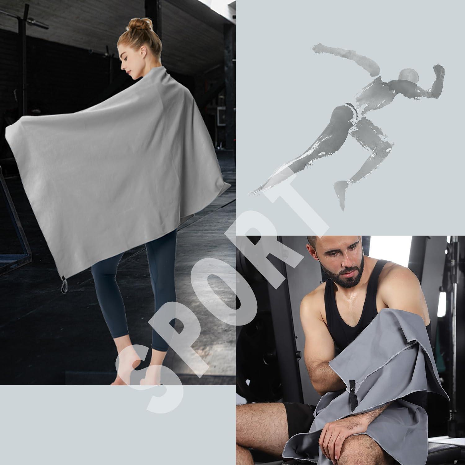 Mikrofaser Handtuch Strand Schnelltrocknend Sauna Fitness Yoga kompakt