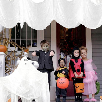 Halloween Deko Schwarze Gaze Gruseliges Tuch 215x800 cm