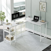 L-förmiger Schreibtisch 150x120 cm Regale