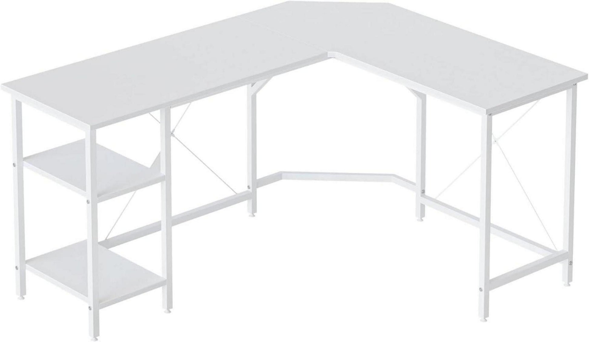 L-förmiger Schreibtisch 150x120 cm mit Regalen