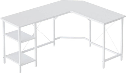 L-förmiger Schreibtisch 150x120 cm mit Regalen