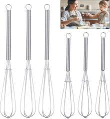 Schneebesen Set Edelstahl 6er Klein Groß Rührbesen Kugelschneebesen