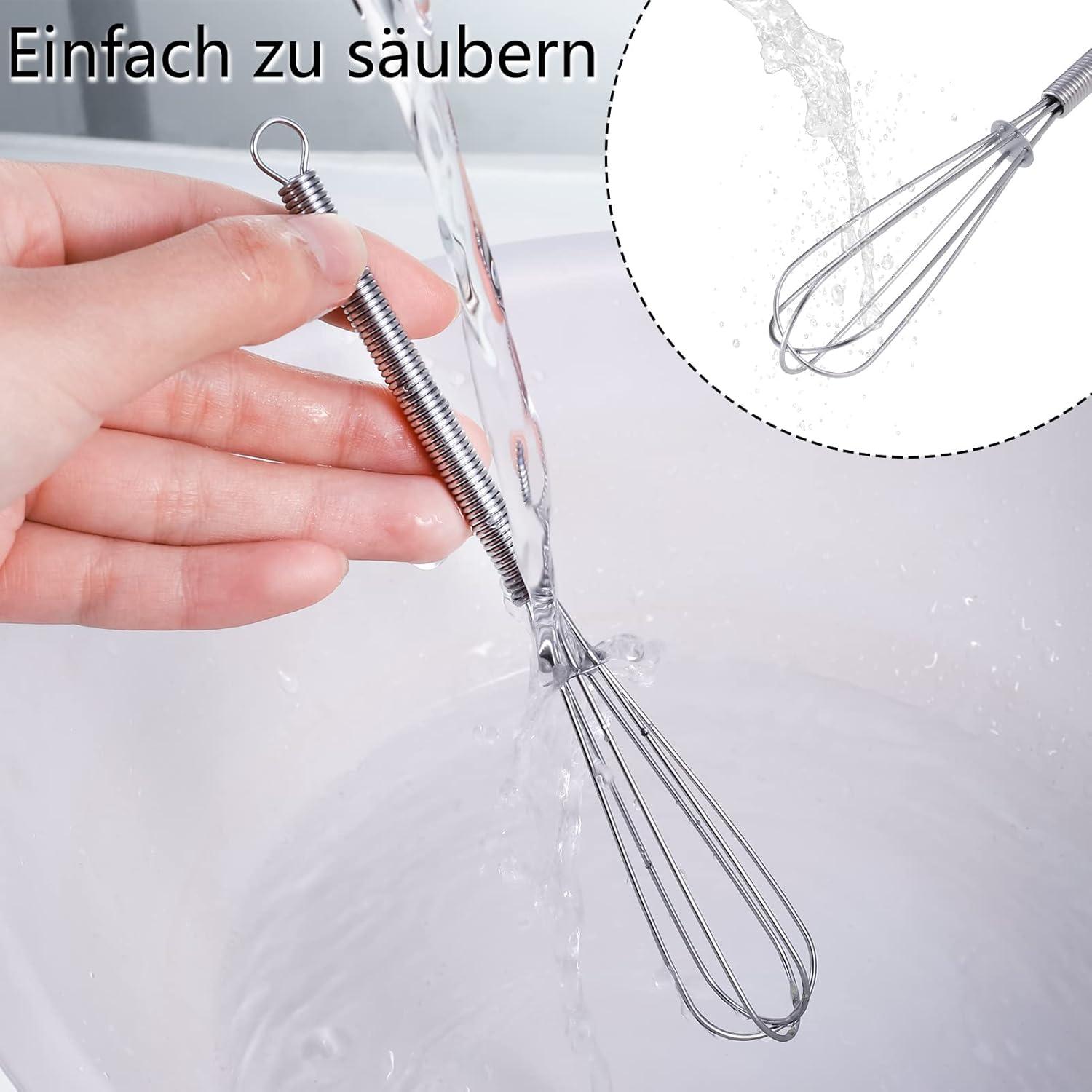 6-teiliges Profi Edelstahl Schneebesen Set für Mischen Schlagen Rühren